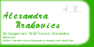 alexandra mrakovics business card